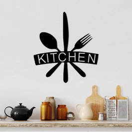 Wallity Kitchen Accesorio de pared decorativo en Negro